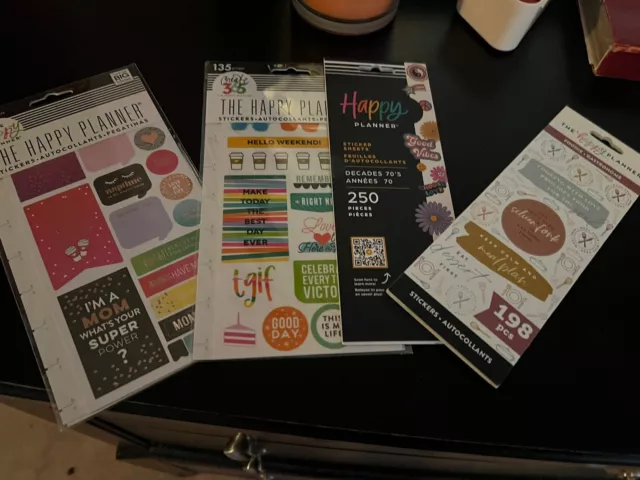 4 NIP ALL Different All The Happy Planner Foodie 70s Weekend Super Mom All New!