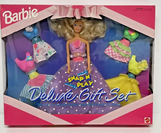 Vintage 1992 Barbie Snap-N-Play Deluxe Gift Set #2262