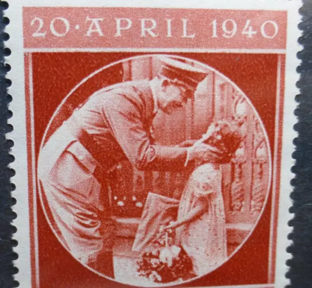 Adolf Hitler 1940 WW2 51st Birthday Stamp Third Reich Nazi Germany MNH Pfennig 3