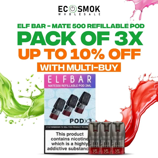 Elf Bar Mate 500 Refillable Pods FOR SALE! - PicClick UK