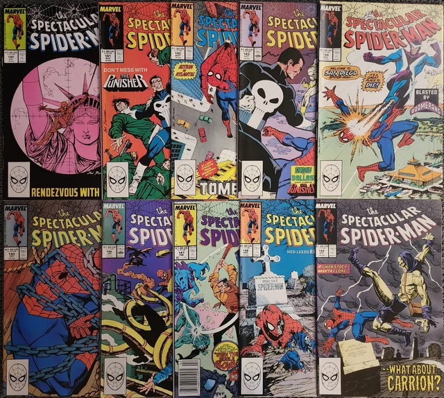 Spectacular Spider-Man #140 - 149 Marvel Comic Book Lot KEY Punisher Carrion Lee