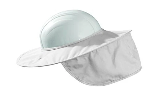 White CottonTwill Hard Hat Shade Neck Protector