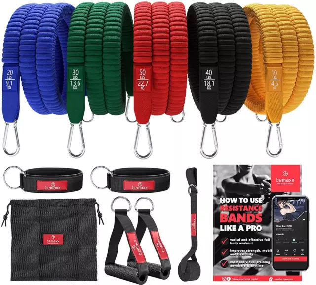 Resistance Bands Widerstandsband Set Stoff Fitness Bank Trainingsband Gymnastik