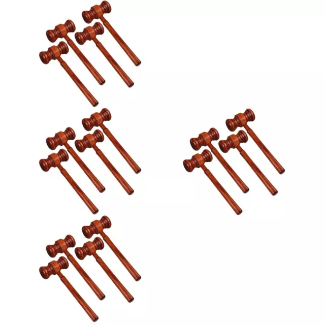 16 piezas mini martillos de madera martillos martillos de subasta juguete