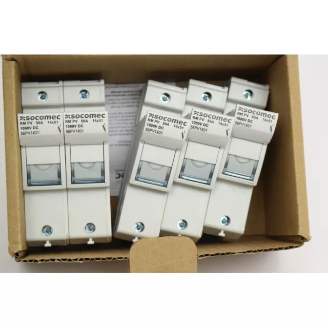 5Pcs SOCOMEC 56PV1401 Porte fusible RM PV 14x51 50A (B738)