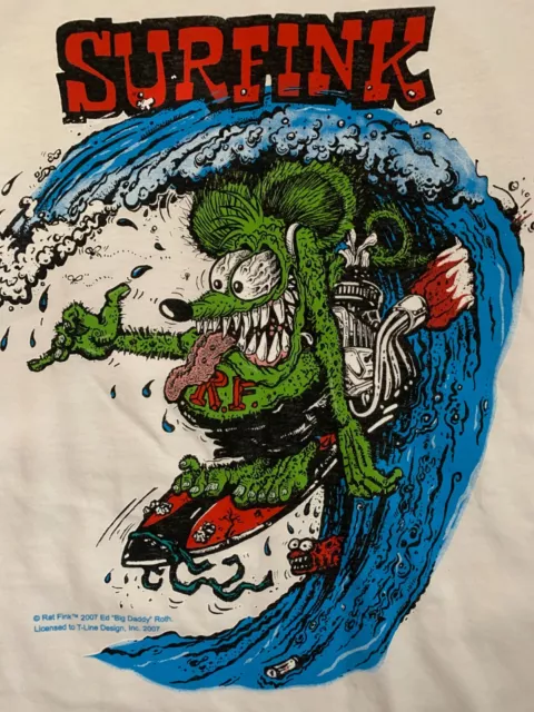 Rat Fink  Big Daddy Ed Roth   Shirt Size XL white