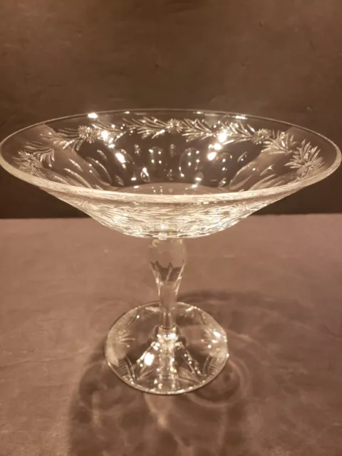 7" Compote Bowl glass crystal American Brilliant Period Intaglio cut Pairpoint
