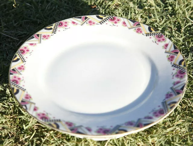 Coupe á fruits ancienne compotier Limoges Art Déco LT Antique French footed bowl