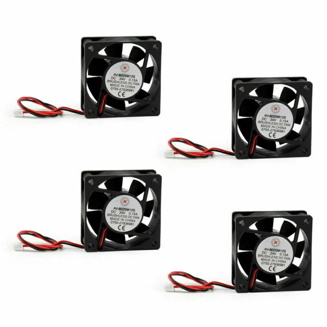 DC Brushless Cooling Fan 24V 0.15A 6025S 60x60x25mm 2 Pin CPU Computer Fan AUS 3