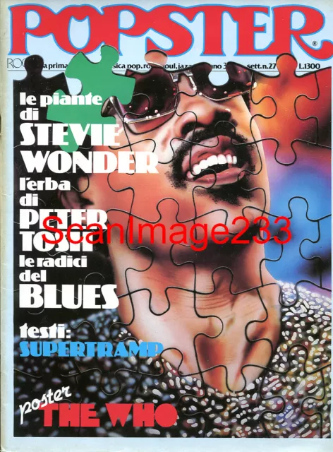 POPSTER 1979 STEVIE WONDER IGGY POP PETER TOSH Italy Magazine Rivista