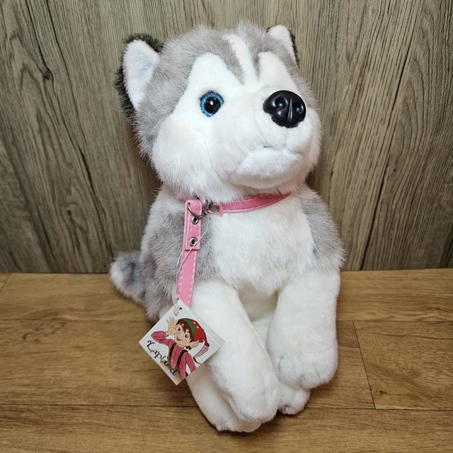 KEEL LAPLAND SOFT Toy Plush Husky Dog UK Grey White Jarvi Pink