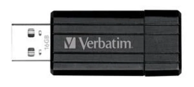 VERBATIM Store'n'Go Pinstripe USB Drive 16GB (Black)