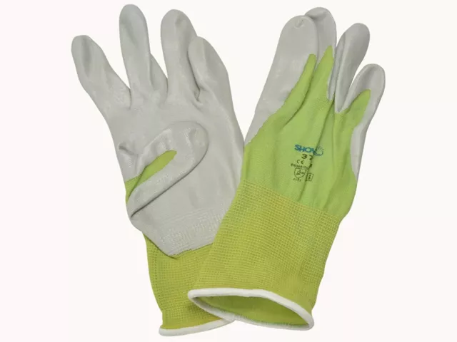 Showa G370 G2 Medium Floreo Nitril Handschuhe - grün