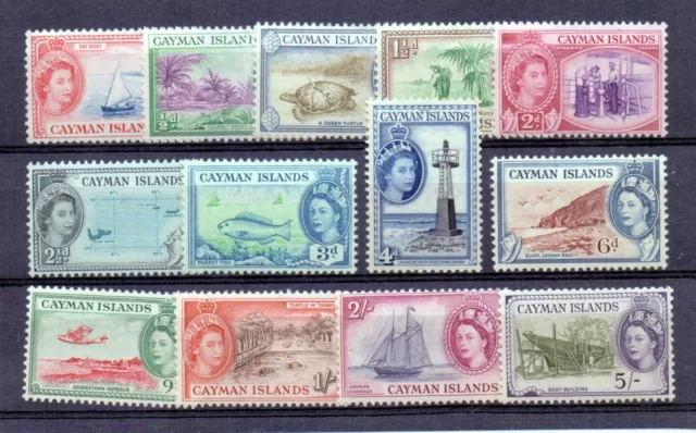 Cayman Is. 1953-62 Qeii Defs. To 5/- ( 13 ) Sg148-60 Mnh Cat £74