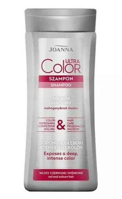 Champú para cabello Joanna Ultra Color System caoba y tonos de cabello rojo 200 ml