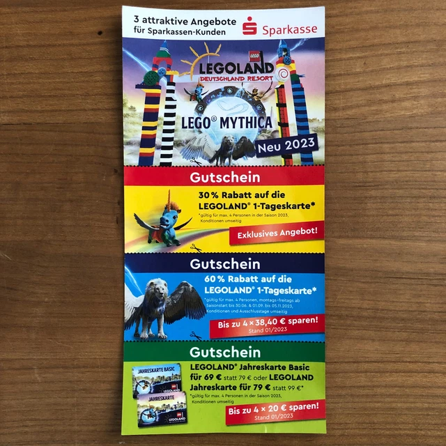 LEGOLAND® 💎 2023 Günzburg Gutschein: 60% Rabatt für max. 4 Personen EUR
