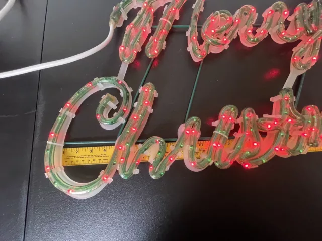 Vintage Merry Christmas Chasing Rope Light Sculpture Sign 18x29 Tested Works BOX Vintage Merry Christmas Chasing Rope Light Sculpture Sign 18x29 Tested Works BOX