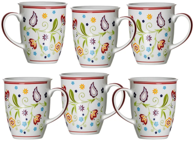 Ritzenhoff & Breker Kaffeebecher-Set Doppio Shanti, 6-teilig, Porzellan, 320 ml