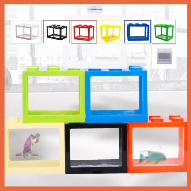 Mini Fish Tank Aquarium Stackable Cube Tank With Fish Tank Decoration Desktop