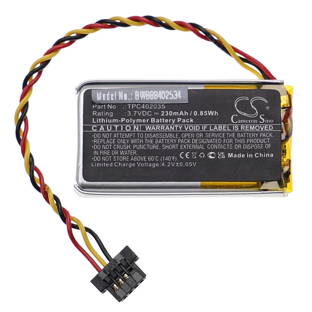 Batteria Sostituita Mio TPC402035 230mAh 3,7V Li-Polimero