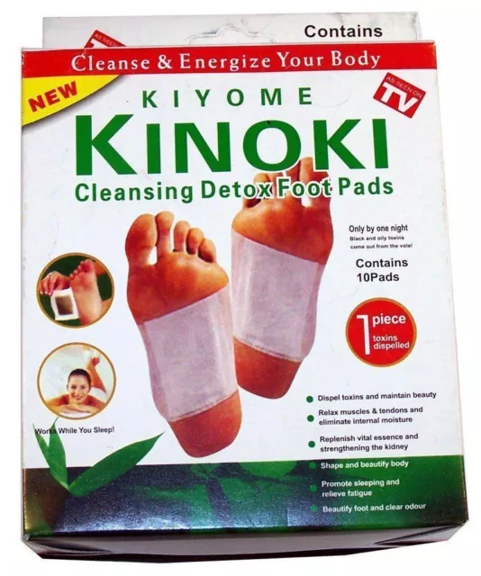 10 Kinoki Detox Fußpolster Patches entfernen schädliche Körper Giftstoffe Schlaf Kräuterreinigung 2