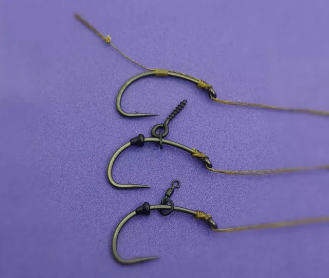 Combi Rigs x 5 Korda Style  - Loop Braid- Ready Tied Carp Rigs - Boom - Wafter 2