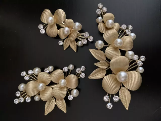 Élégant Accessoires Cheveux Fleurs Mariage Champagne - Lot de 3 2