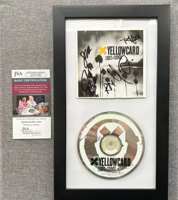 YELLOWCARD LIGHTS AND SOUNDS CD Display Framed JSA Signed band Ryan Key