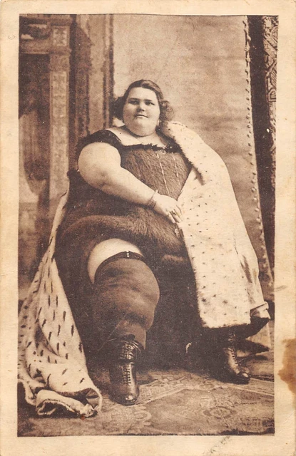 Cpa Cirque Teresina La Plus Grosse Femme Du Monde
