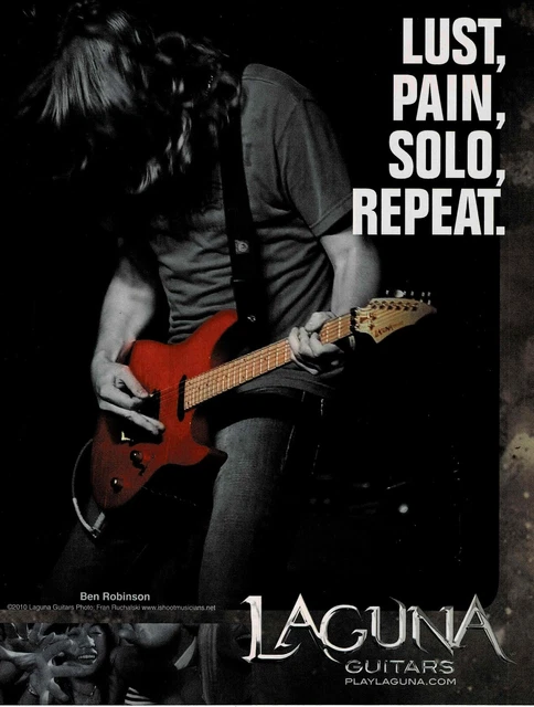 LAGUNA GUITARS - BEN ROBINSON -  2010 Print Advertisement