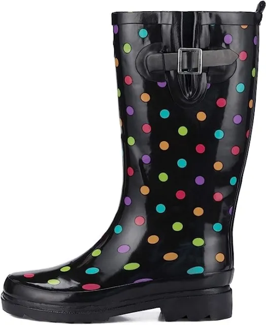 K Komforme Women Multicolor Non-slip Sole Waterproof Rain Boots Size 10  NEW