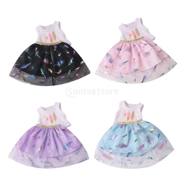 1 Set di Vestiti per le Bambole Abiti T-Shirt e Gonna per 18 Pollici Bambola