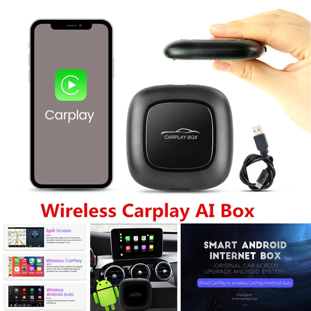 Wireless Carplay AI Box Quad Core Android Auto Multimedia Video Player 2GB+32GB