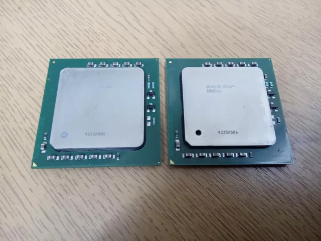Matched pair of intel Xeon 2400 SL6VL socket 604 CPUs - 2400DP/512/533/1.50v