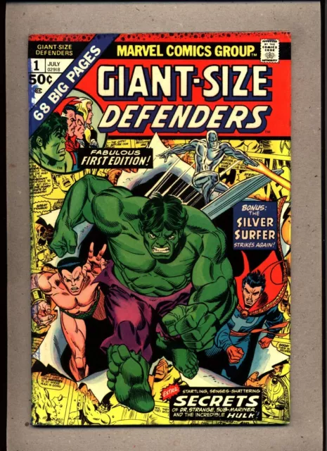 Giant-Size Defenders #1_July 1974_Vg Minus_Hulk_Silver Surfer_Jim Starlin!