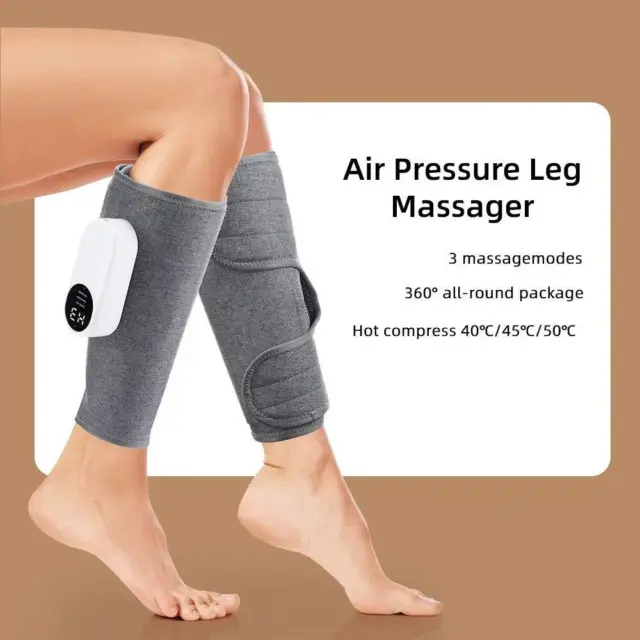 Masajeador de piernas 360° con presión de aire para pantorrilla dispositivo de presoterapia músculos de compresión caliente