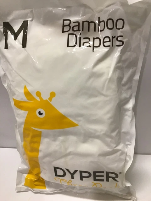 Juego de 3 pañales desechables para bebé Dyper bambú talla M