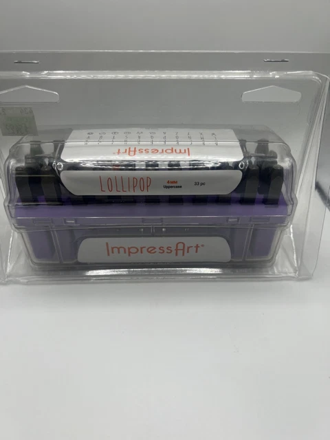 Impress Art Piruleta 4 mm Cartas Superpuestas Símbolos 33 Piezas Estampillas de Metal NUEVAS