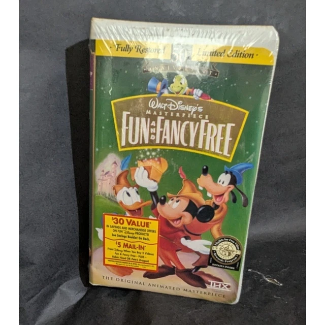WALT DISNEY #39 S MASTERPIECE Fun Fancy Free VHS Limited Edition £14 35