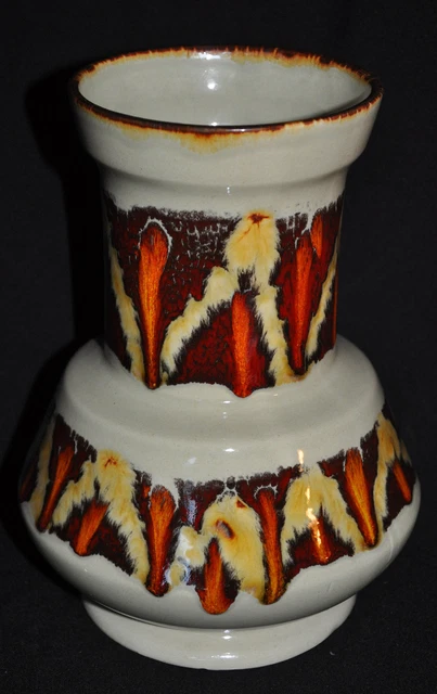 Grand Vase Ancien St Clément N°9219 – Marron, 2 Anses, Années 70, France