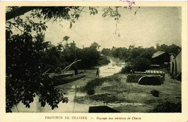 CPA AK VIETNAM TRAVINH Landscape to approx. de Chavia (550434)