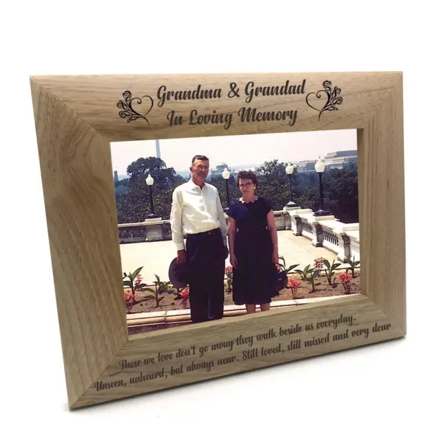 Grandma & Grandad Memorial Remembrance Photo Frame FW58