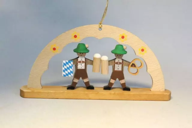 Baumbehang Schwibbogen Oktoberfest 4,5 cm Christbaumschmuck Seiffen NEU