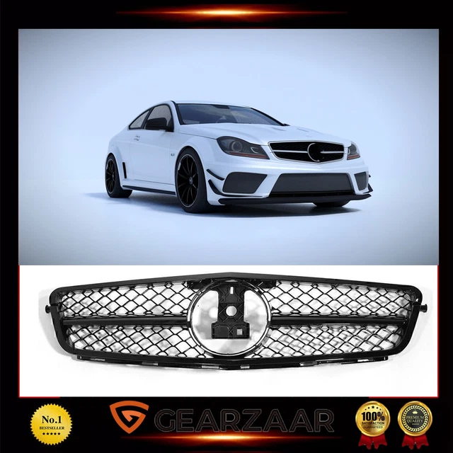 Grill Sport Kühlergrill Passt Für Mercedes W204 C204 SCHWARZ + CHROM