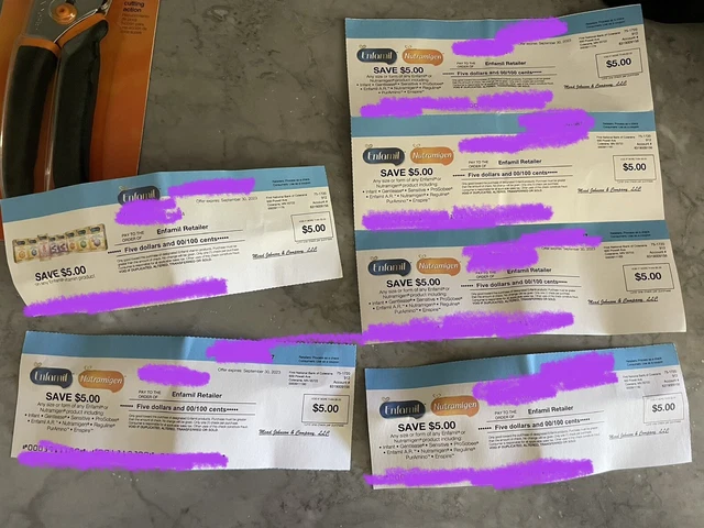 Enfamil Checks / Coupons EXP 9/30/23 $30