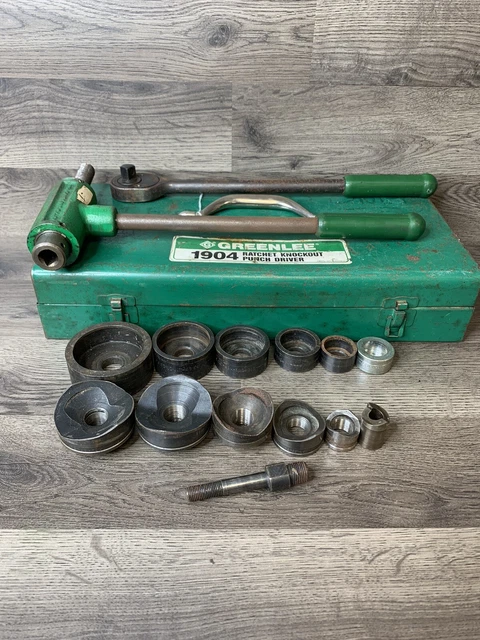 Greenlee 1904/ 1906 Ratchet Knockout Driver Punch Set 1/2in To 2in