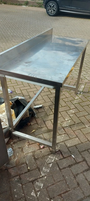 Commercial Stainless Steel Work Table No Bottom shelf with Upstand 1400x600x900