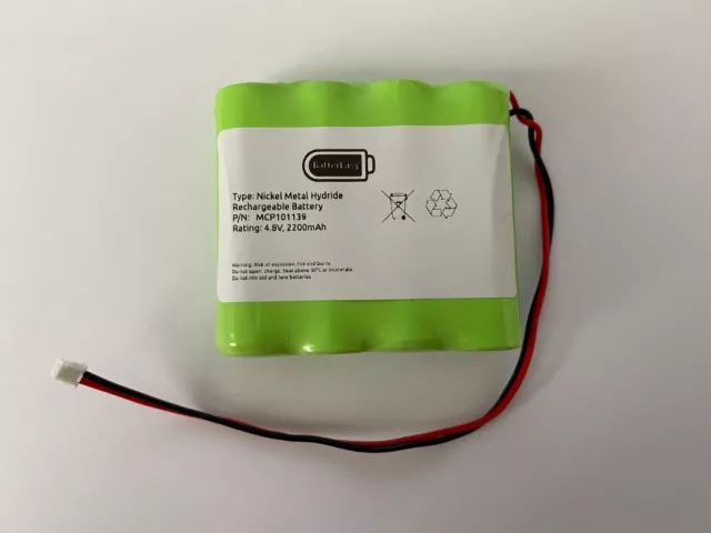Paquete de baterías ADT MCP101139 4,8 V - LED solar parpadeante sirena alarma campana ficticia caja