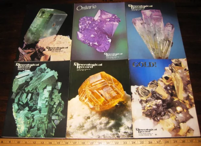 MINERALOGICAL RECORD MAGAZINE 1982  Vol 13 All 6 Issues Complete Mineralogy Mine