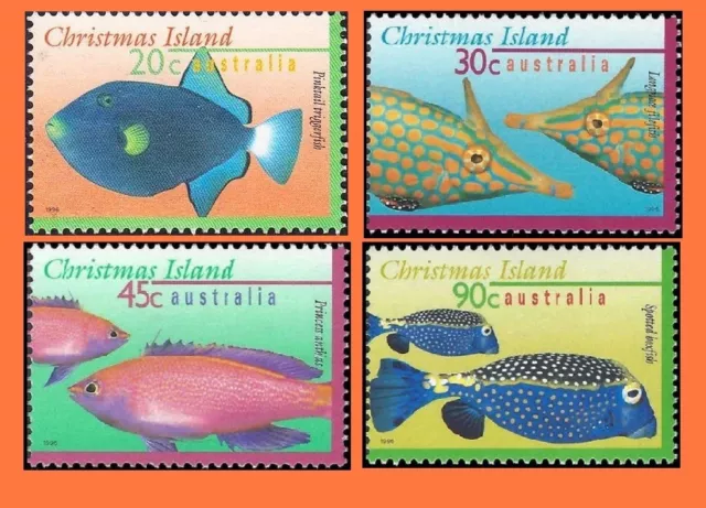 1996 Christmas Island Marine Life Complete Set of 4 MNH